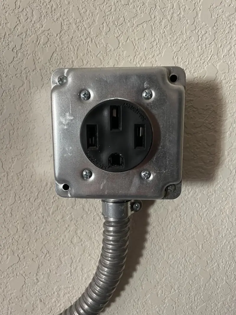 NEMA 14-50 outlet installed for Smart Home Electrical in Wright